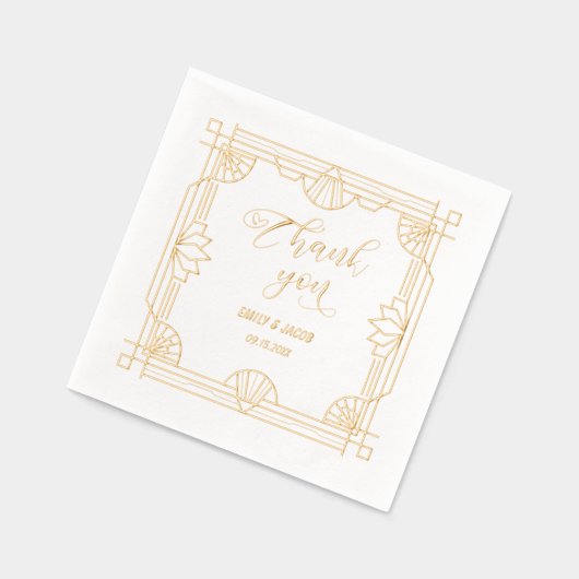 Dank je Art Deco Folie Servetten (Links)