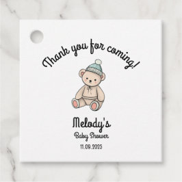 Dank je, Baby Boy Teddy Bedankjes Labels