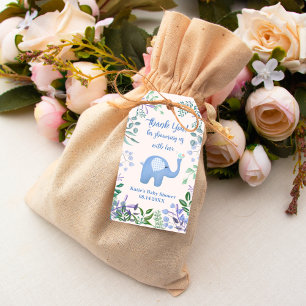 Dank Je Baby Olifant Lied Vogel Baby Shower  Cadeaulabel