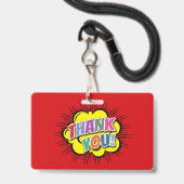 Dank Je Badge (Achterkant met lanyard)