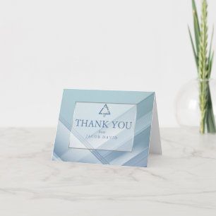 Dank je Bar Mitzvah Classic Blauwe Lijnen