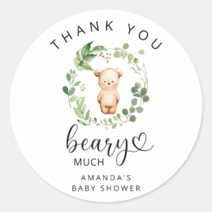 Dank je beary veel ronde sticker