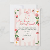 Dank Je Berry Veel Aardbeien Verjaardagskaart Bedankkaart (Voorkant)