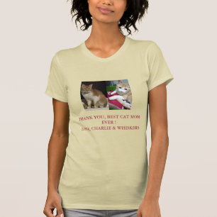 Dank je, beste kattenmoeder met kattenfoto t-shirt