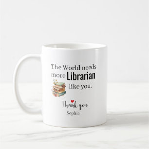 Dank Je Bibliothecaris — Naam op Beker Koffiemok