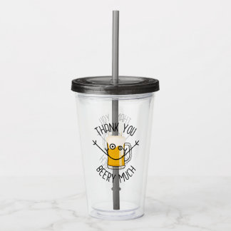 Dank Je Biertje Heel Erg - Domme Gezicht Acryl Drinkbeker