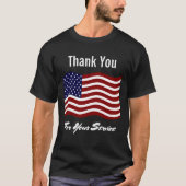 Dank je Black van de Amerikaanse Veteraan. T-shirt (Voorkant)