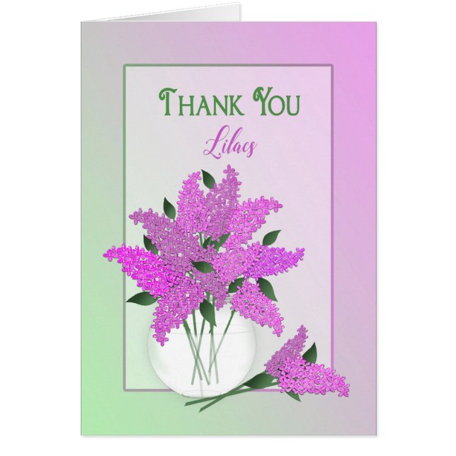 Dank je, Blank in, Lilacs in een Vase (Voorkant)