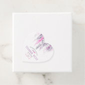 Dank je bloem abstracte trouw evenement roze indig bedankjes labels (In situ)