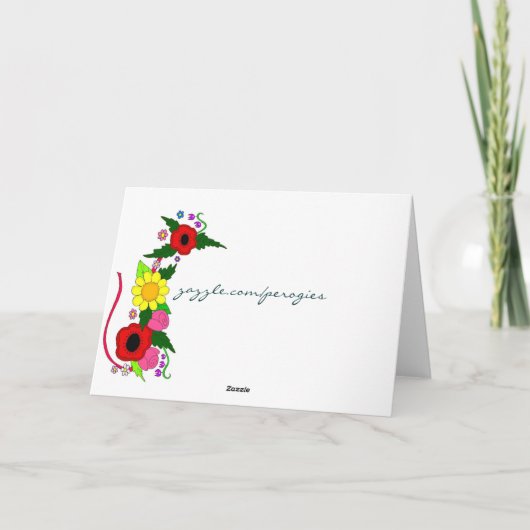 Dank je bloemen bedankkaart (Achterkant)