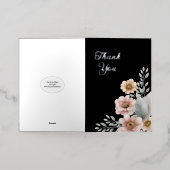 Dank je bloemen folie wenskaart (Buiten Laag)