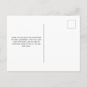 Dank je | Blush Custom Retail Small Business Briefkaart (Achterkant)