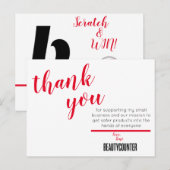 Dank je Briefkaart met Giveaway (Voorkant / Achterkant)