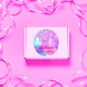 Dank Je Bruid Sweet16th Glitter Holografisch Drips Ronde Sticker