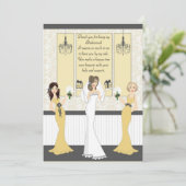 Dank je bruidsmeisje kaart (Staand voorkant)