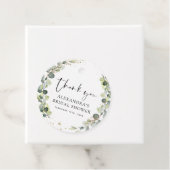 Dank je bruidsshower Eucalyptus groen Bedankjes Labels (In situ)