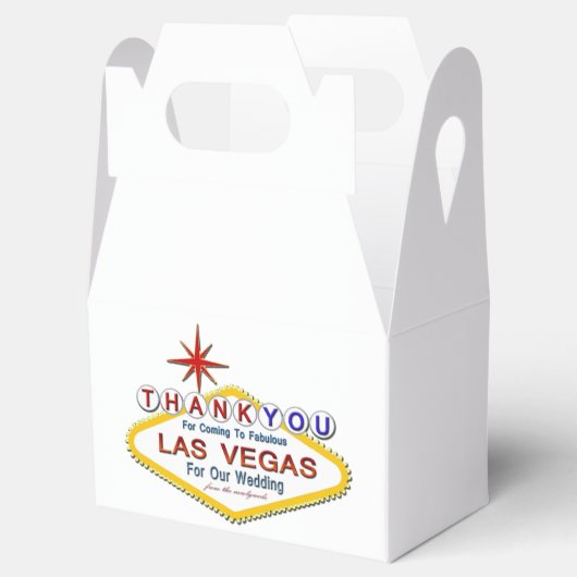 Dank je, bruiloft in Las Vegas. Bedankdoosjes (Geopend)