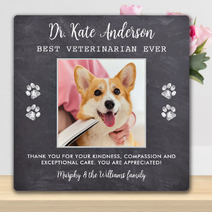Dank je cadeau dierenarts op maatgemaakte huisdier fotoplaat