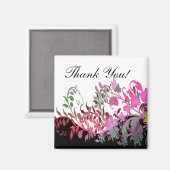Dank je cadeautje - Magnet - Elegant Flowers Magneet (Voorkant / Achterkant)