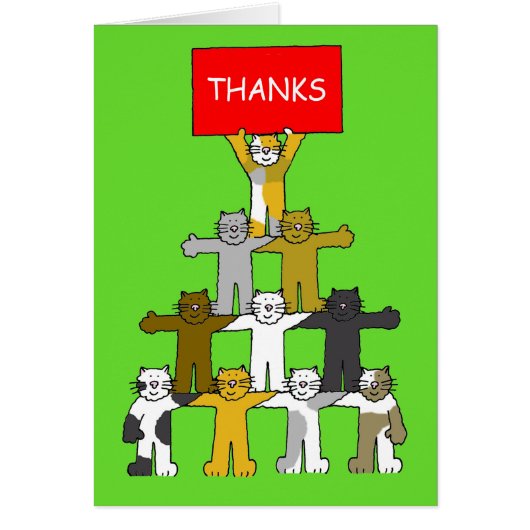 Dank je Cartoon katten (Voorkant)