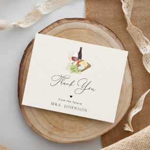 Dank je Charcuterie Kaas Bord Bruidsfeest Bedankkaart