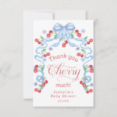 Dank je Cherry Much Cherry bovenop Dank je kaart (Voorkant)