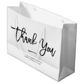 Dank je | Chique Custom Retail Shopping Bag Groot Cadeauzakje (Voorkant Gekanteld)