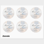 Dank je Cloud 9 Pastel Gradient Bruidsdouche Ronde Sticker (Vel)
