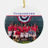 Dank je Coach – Cooperstown Aandenken Teamfoto  Keramisch Ornament (Voorkant)