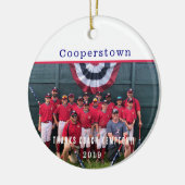 Dank je Coach – Cooperstown Aandenken Teamfoto  Keramisch Ornament (Links)