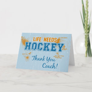 Dank je Coach! Leven heeft Hockey Wenskaart Bedankkaart