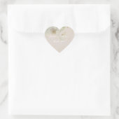 "Dank je!" Couple's Names Wedding Mauve Peony Hart Sticker (Tas)