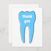 DANK JE DANK JE DANKTE Tand Bedankkaart (Voorkant / Achterkant)