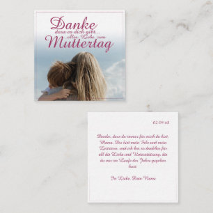 Dank je dat je bestaat, Moederdag, Moeder & Kind Notitiekaartje