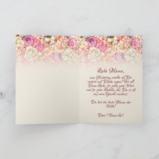 Dank je dat je er bent - Moederdag Kaart (Binnen)