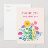 Dank je dat je jezelf bent briefkaart (Voorkant / Achterkant)