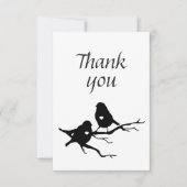 Dank je dat je kleine vogelsilhouette op Branch he Bedankkaart (Voorkant)