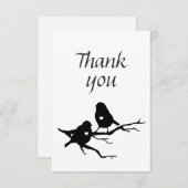 Dank je dat je kleine vogelsilhouette op Branch he Bedankkaart (Voorkant / Achterkant)