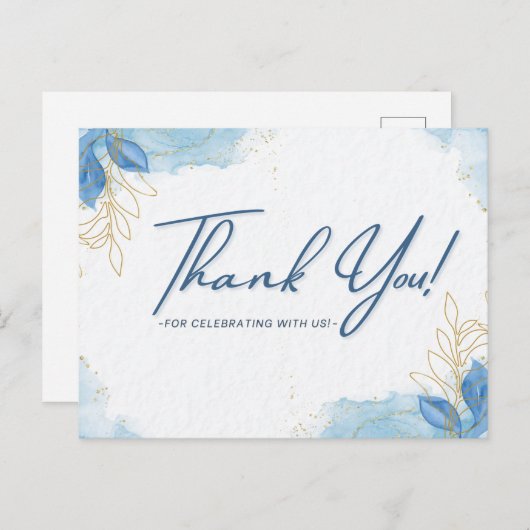 Dank je dat je met ons mee wilt vieren briefkaart (Voorkant / Achterkant)