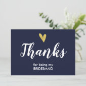 Dank je dat je mijn bruidsmeisje bent kaart | Mari (Staand voorkant)