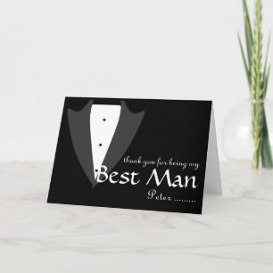 Dank je dat je mijn getuige tuxedo bent bedankkaart