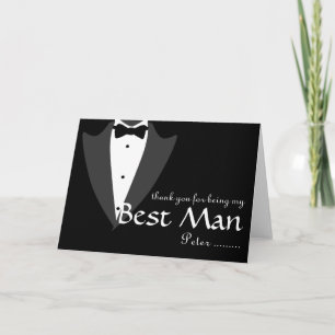 Dank je dat je mijn getuige tuxedo bent bedankkaart