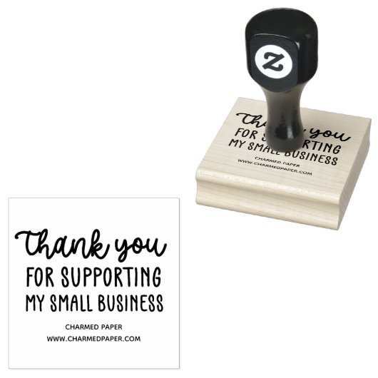 Dank je dat je mijn kleine bedrijf steunt rubberstempel (Gestempeld)