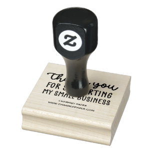 Dank je dat je mijn kleine bedrijf steunt 	rubberstempel