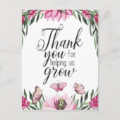 Dank je dat je ons hebt geholpen te groeien - briefkaart (Voorkant)