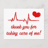 Dank je dat je voor me zorgt Medische dankbetuigi Briefkaart (Voorkant)