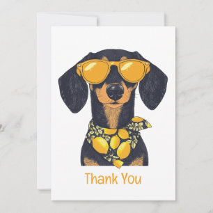Dank je Doedel hond zonnebril citroenen Bedankkaart