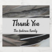 Dank je Duck Feather Foto Modern Appreciance Bier Etiket (Enkel label)