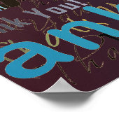 Dank je! Een groot Poster van vele Bedankt! (Hoek)