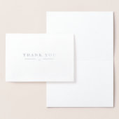 Dank je eenvoudig modern zilver folie kaarten (Display)
